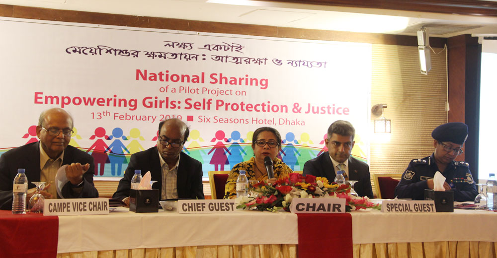 National Sharing of a Pilot Project on Empowering Girls: Self Protection & Justice.